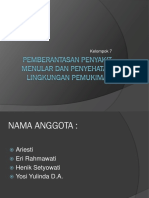 Pemberantasan Penyakit Menular Dan Penyehatan Lingkungan Pemukiman