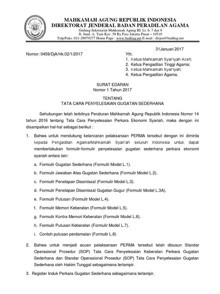 Contoh Surat Gugatan Ekonomi Syariah Contoh Surat Terlengkap Gratis 2020