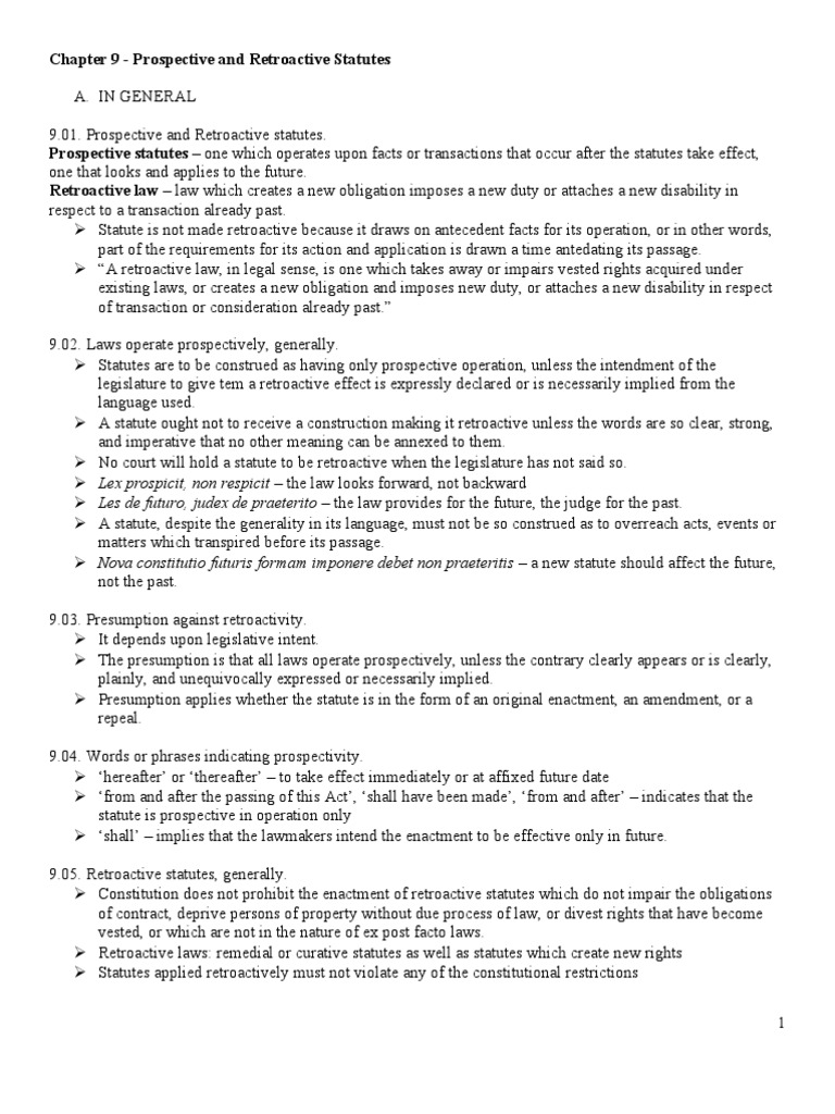 Chapter 9 StatCon PDF Ex Post Facto Law Statute Of Limitations