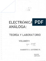 Electrónica Análoga. Teoria y Laboratorio (Vol1) - Humberto H. Gutierrez PDF