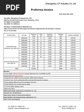 Proforma Invoice