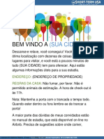 Carta de Boas Vindas em Portugues