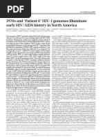 Beryl a. Koblin, Walid Heneine 1970s and ‘Patient 0’ HIV-1 Genomes Illuminate Early HIVAIDS History in North America