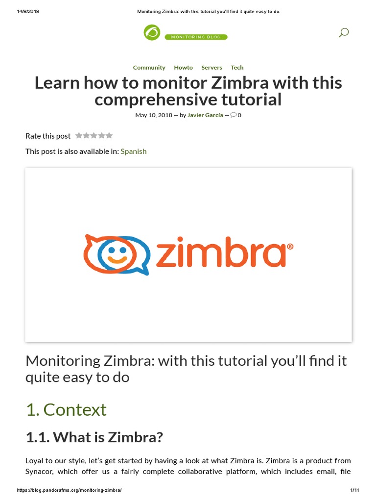 Learn How To Monitor Zimbra With This Comprehensive Tutorial PDF