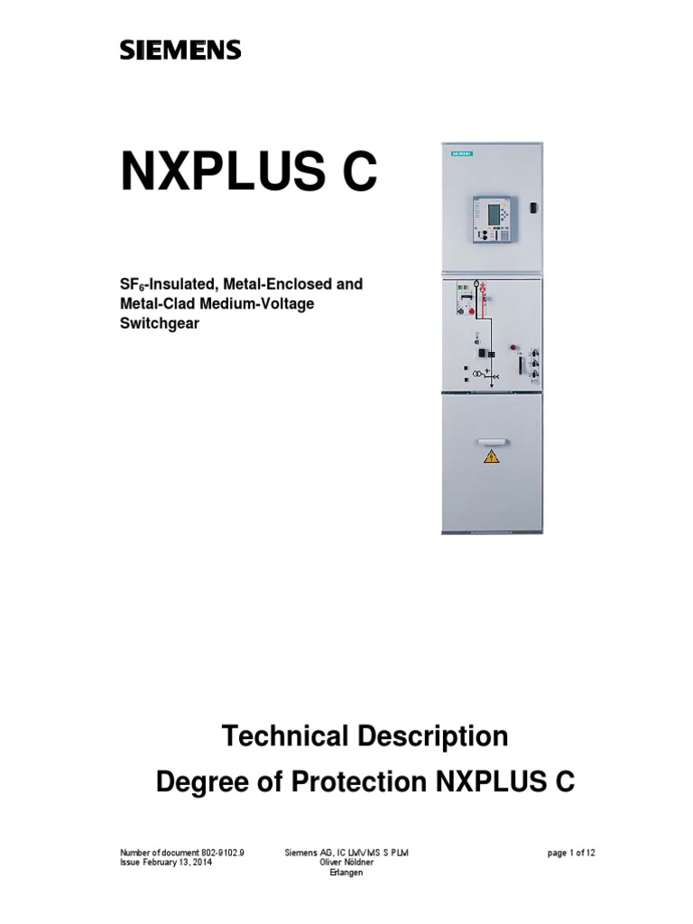 Protection Degree NXPLUS C | PDF | Electromagnetism | Electric Power