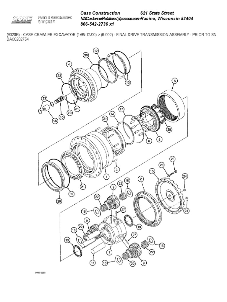 Final Drive Transmission Assembly - Prior To SN Dac0202754