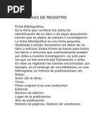 Fichas de Registro