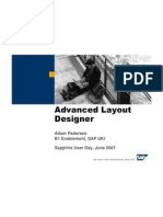 Advanced Layout Designer: Adam Pedersen B1 Enablement, SAP UKI Sapphire User Day, June 2007