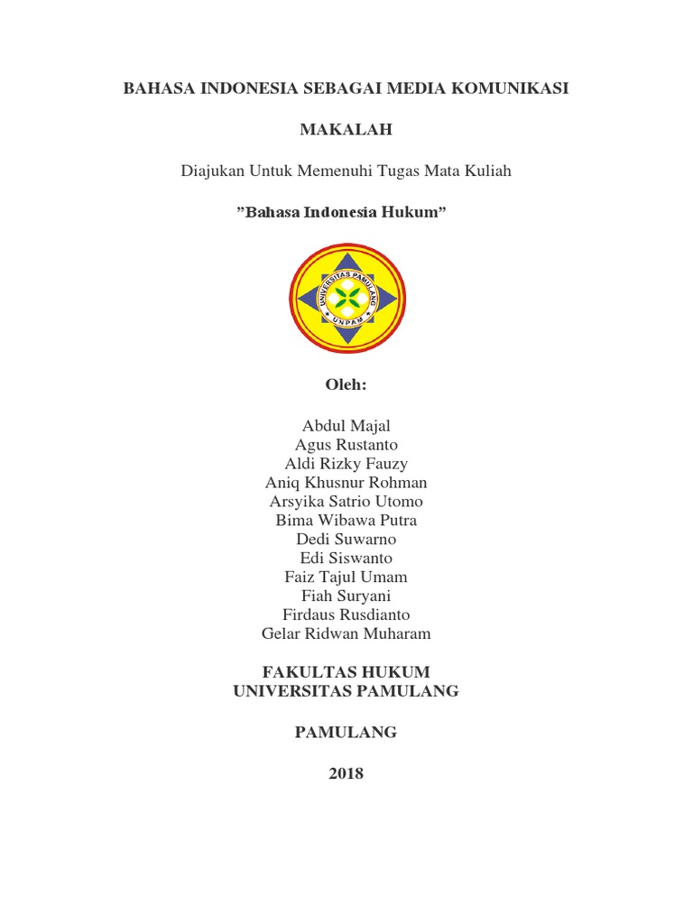 Contoh Makalah Bahasa Indonesia Sebagai Alat Komunikasi