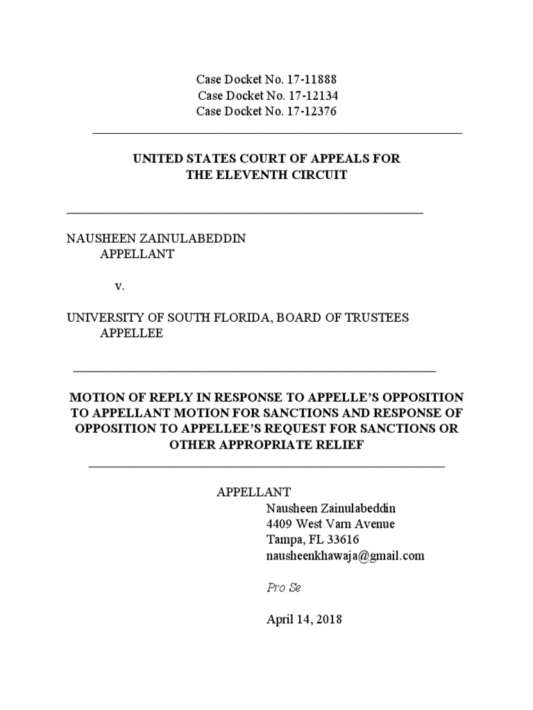 Final Reply Motion To Sanction PDF | PDF | Certiorari | Separation Of ...
