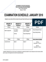 January 2019 Regents Schedule