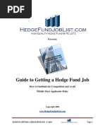 Download Guide to Getting a Hedge Fund Job by Hocheer SN38947096 doc pdf
