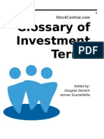 StockCentral Glossary of Investment Terms 10-10-2007