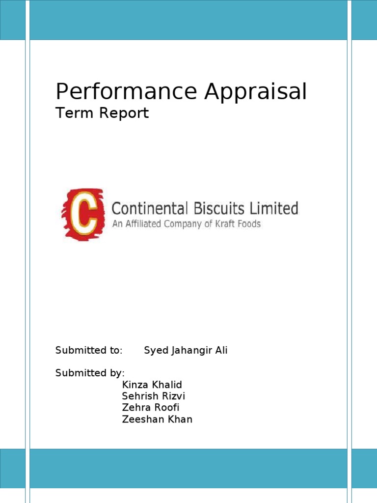 Performance Appraisal Report: CBL | PDF | Performance Appraisal | Goal