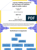 Country Presentation On Bhutan - Leadership Capacity Building Program On Sustainable and Improved Sanitation Strategies For Policymakers