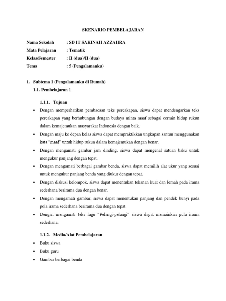 Skenario Pembelajaran