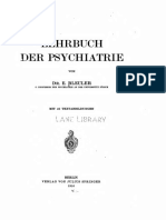 Eugen Bleuler - Lehrbuch Der Psychiatrie