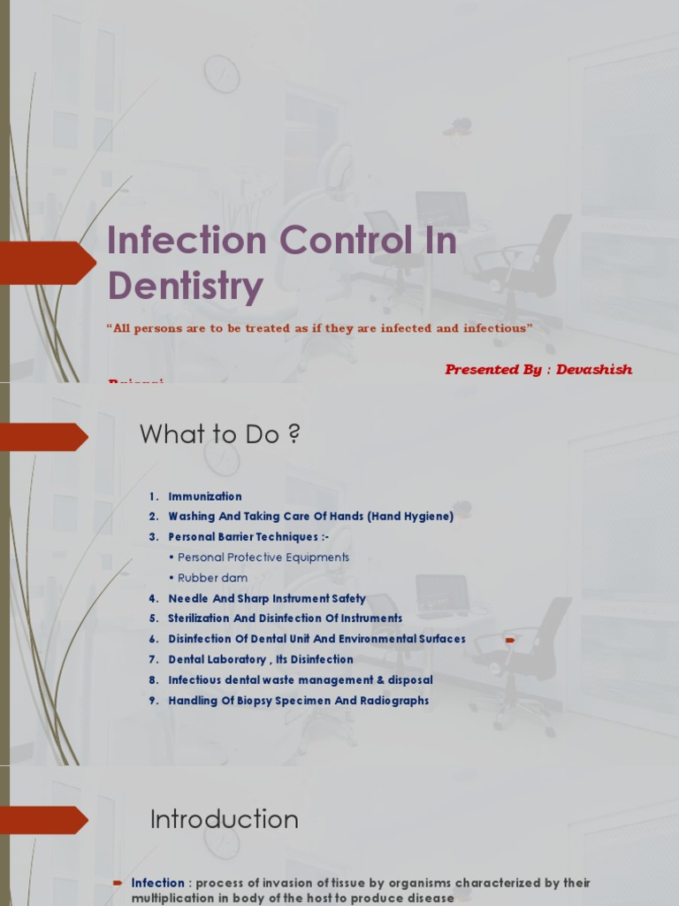 Infection Control in Dentistry Final PDF Sterilization