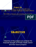 Project On Financial Analysis On Private Health Sector (A Case Study On Apollo Gleneagles Hospital Kolkata)