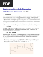 Basics of Multicycle Path and Fals Path