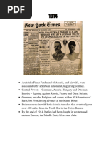 World War 1 Timeline