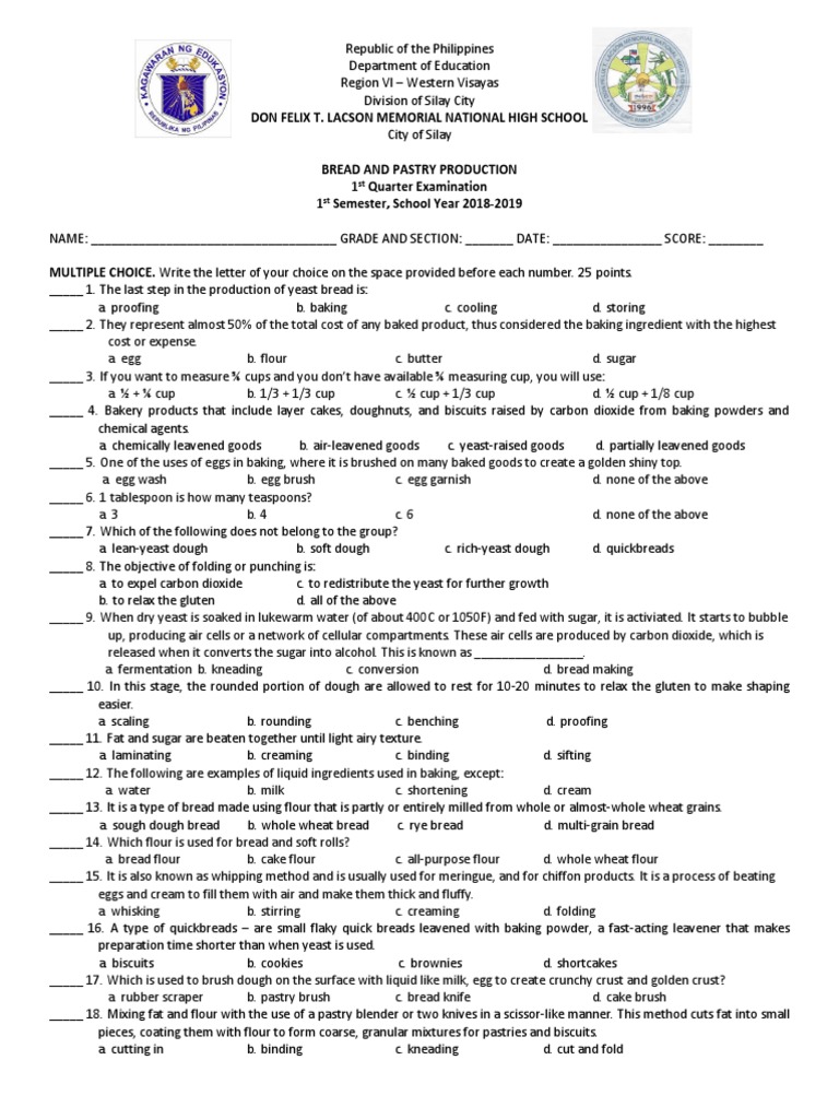BPP EXAM Breads Dough