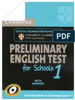 Preliminary English Test For Schools 1 With Answers PDF