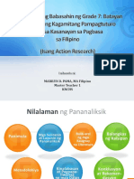 Preperensyang Babasahin NG Grade 7 Batayan Sa Pagbuo NG Kagamitang Pampagtuturo para Sa Kasanayan Sa Pagbasa Sa Filipino