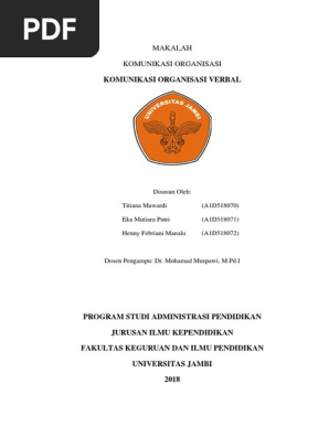 Komunikasi Organisasi Verbal