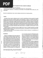 Standardization of Methods of Analysis For Heavy Metals in Sediments