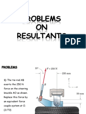B17 Statics Resultants Problems Pdf Trigonometric Functions Cartesian Coordinate System