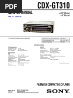 Sony cdx-gt310 Ver-1.3 SM PDF