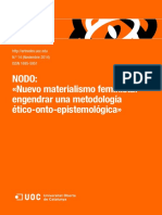 Artnodes 14-Nodo-Nuevo Materialismo Feminista. Engendrar Una Metodología Ético-Onto-Epistemológica.