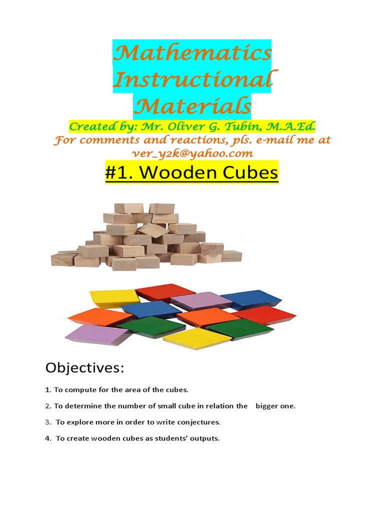 thesis about instructional materials in mathematics