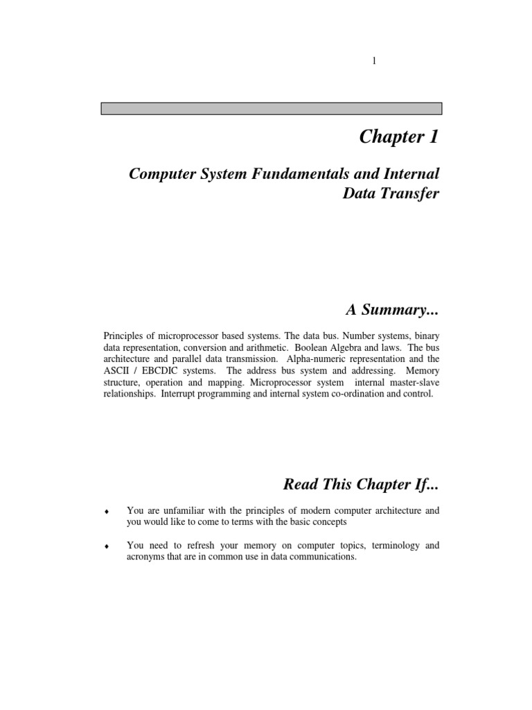 Computer System Fundamentals and Internal Data Transfer | PDF