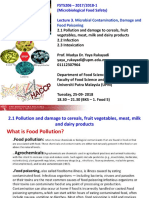Lecture 3. Microbial Contamination, Damage and Food Poisoning - 1