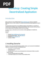 Workshop Creating Simple Decentralized App