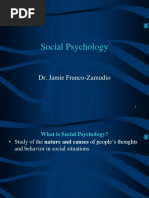 Social Psychology: Dr. Jamie Franco-Zamudio