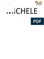 Nombre Michele Escritura Imprenta