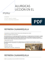 Planta Pirometalurgicas de Produccion en El Peru