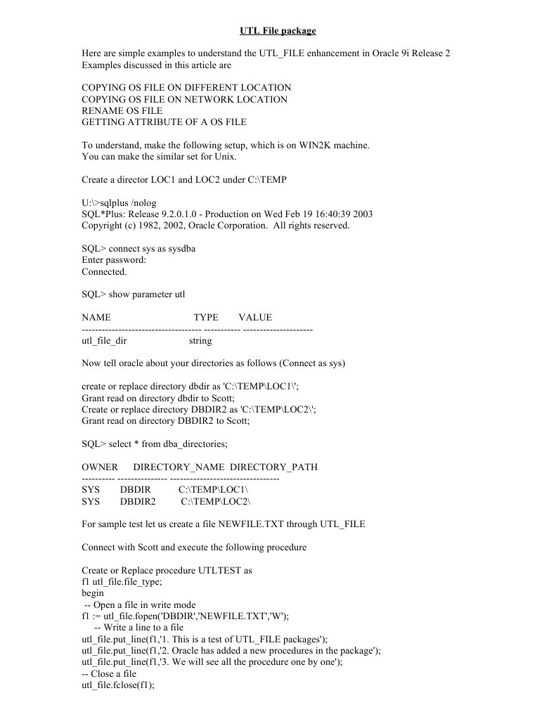 Utl Package Text File C Programming Language