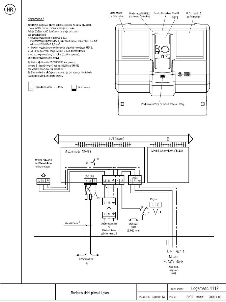 Logamatic 4112 Shema 63010114 - 06-2000 HR | PDF