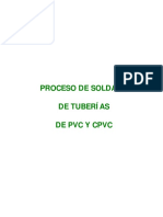 Proceso de soldado de tuberias PVC o CPVC