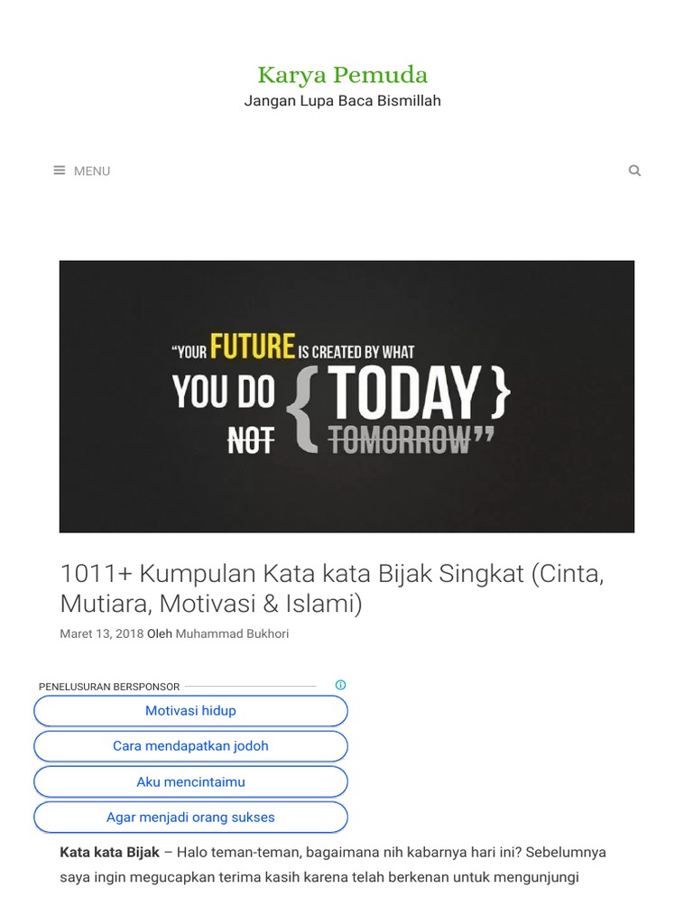 1011 Kata Kata Bijak Motivasi