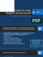 Procedimiento para Tramite de Bachiller