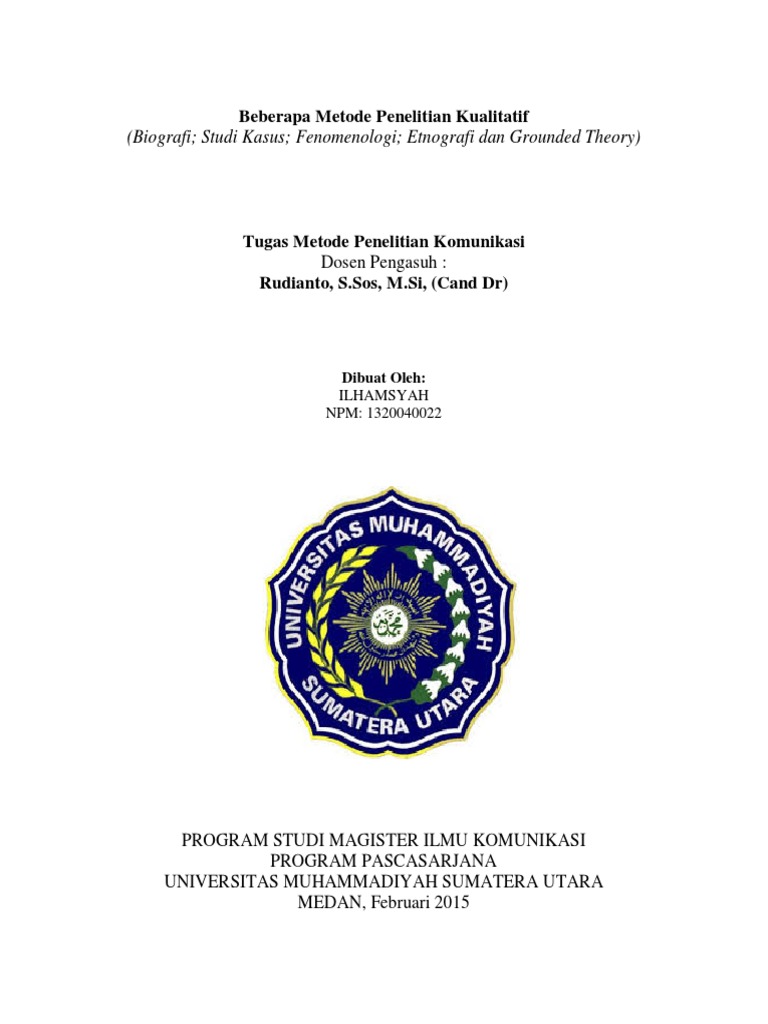 Metode Penelitian Kualitatif Biografi St Pdf