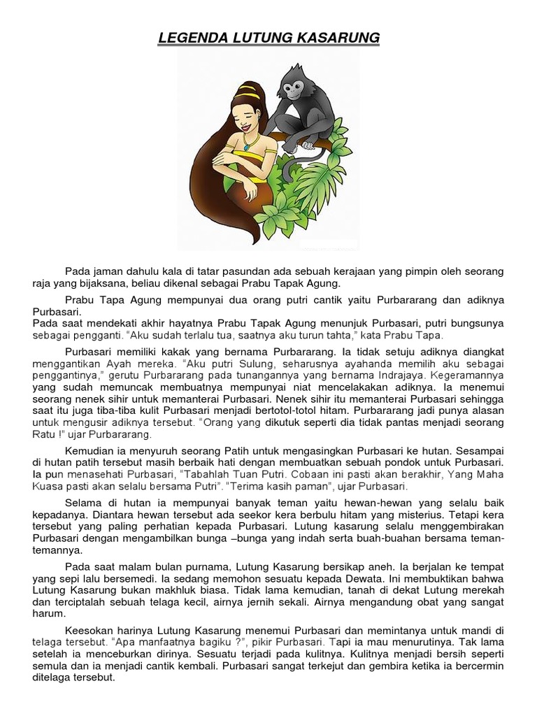 Teks Drama Lutung Kasarung Wulan Tugas