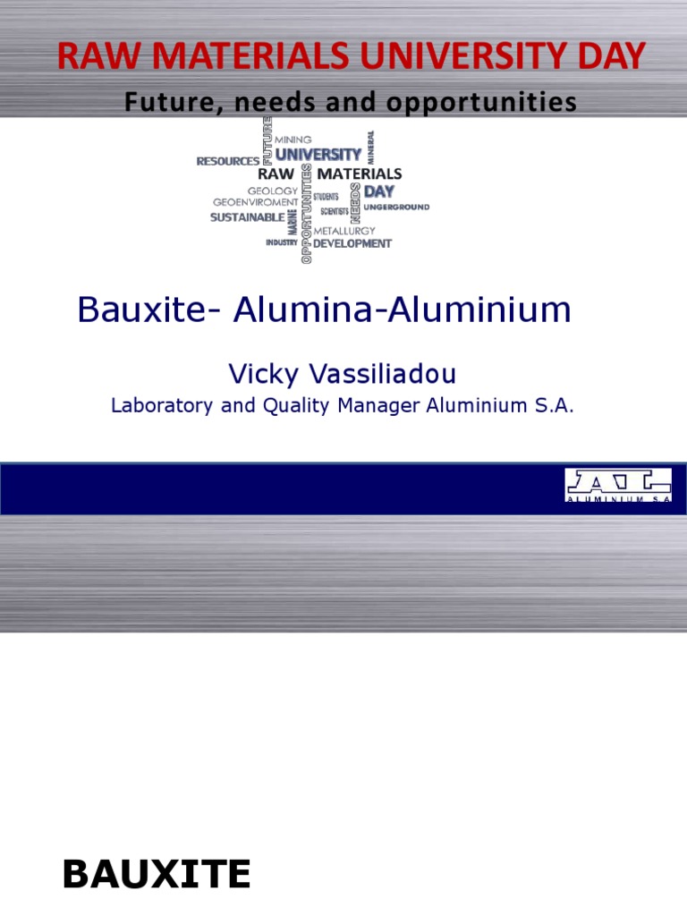 Bauxite - Alumina - Aluminium Presentation PDF | PDF | Aluminium Oxide ...