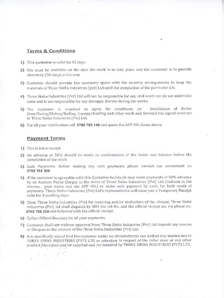 Terms & Conditions | PDF | Finance & Money Management | Law