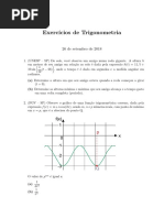 Exercicios de trigonometria
